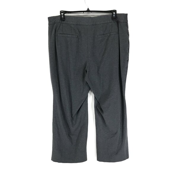 Lane Bryant Wide Leg Dress Pant Women's Plus Size 22 Gray Pull-On Stretch Career - Picture 3 of 10
